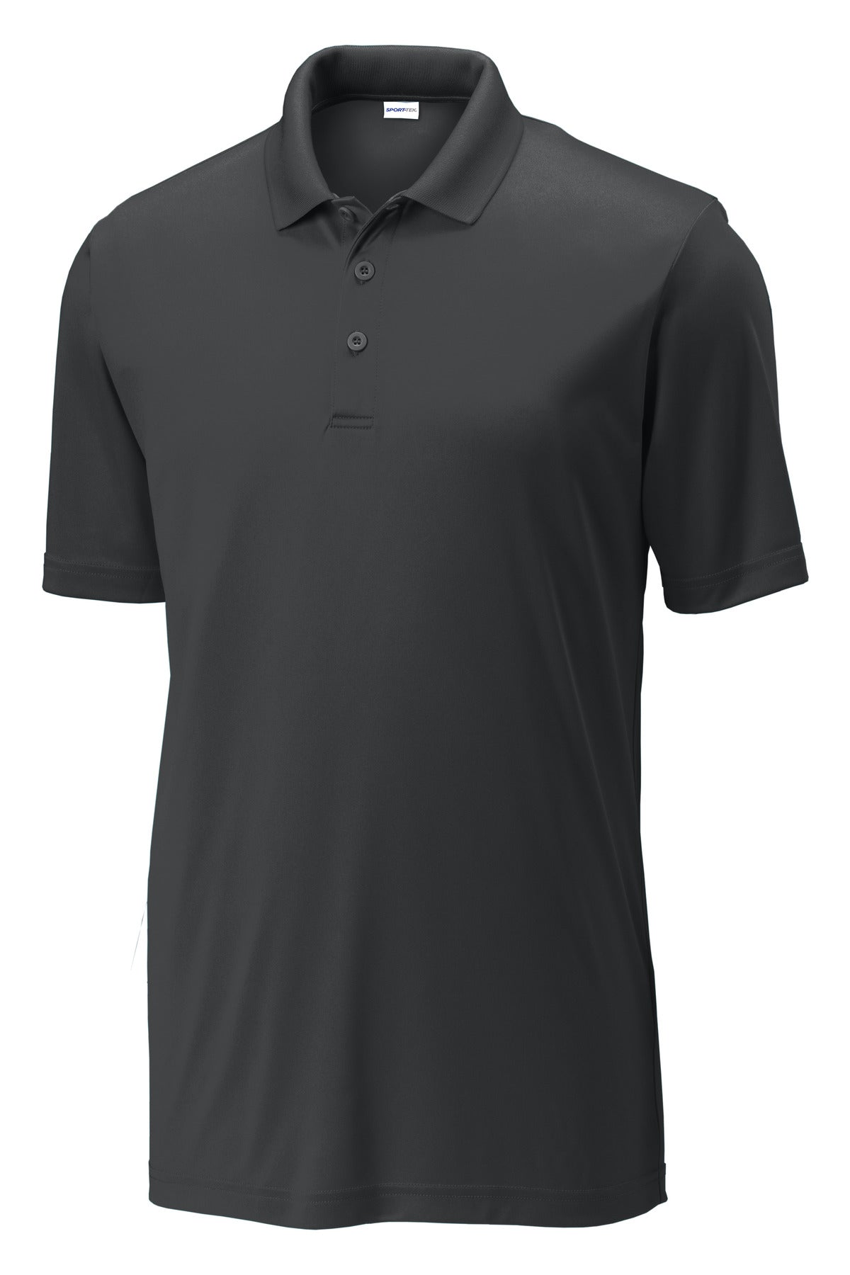 Front View of Iron Grey Sport-Tek PosiCharge Competitor Polo. ST550 plain