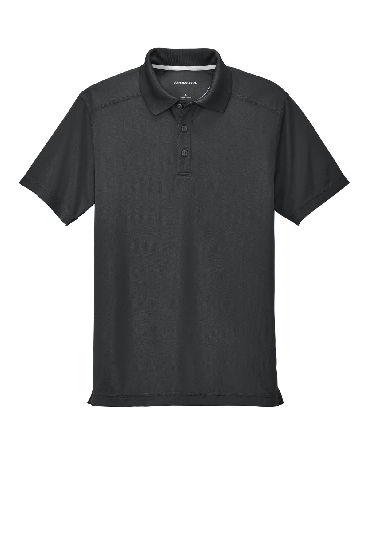 Front View of Iron Grey Sport-Tek PosiCharge Micro-Mesh Polo. ST680 plain