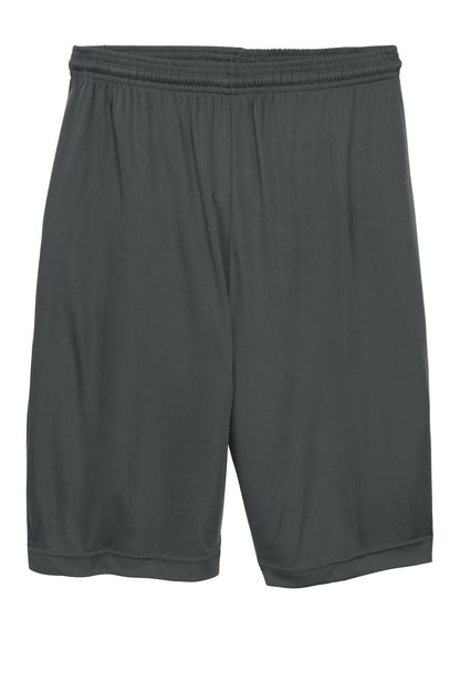 Front View of Iron Grey Sport-Tek Youth PosiCharge Competitor Short. YST355 plain