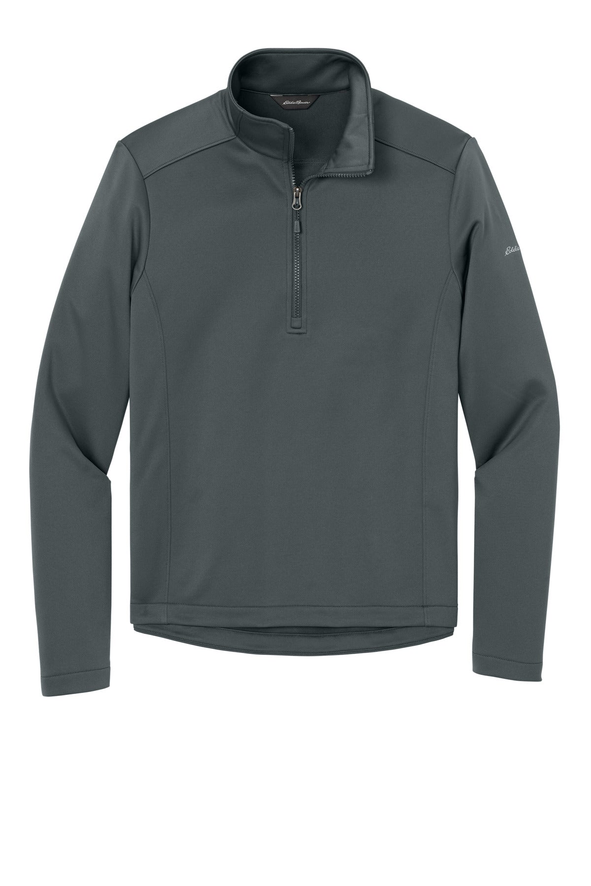 Front View of IronGate Eddie Bauer Smooth Mid Layer Fleece 1/2-Zip EB2360 plain