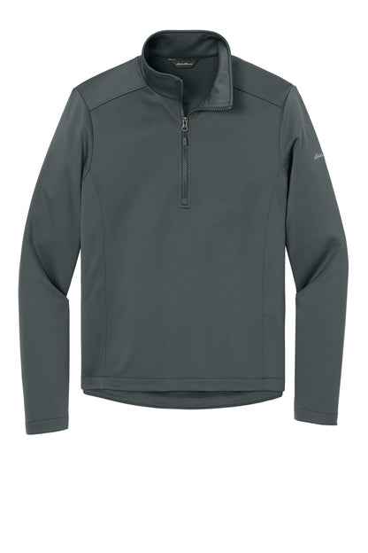Front View of IronGate Eddie Bauer Smooth Mid Layer Fleece 1/2-Zip EB2360 plain