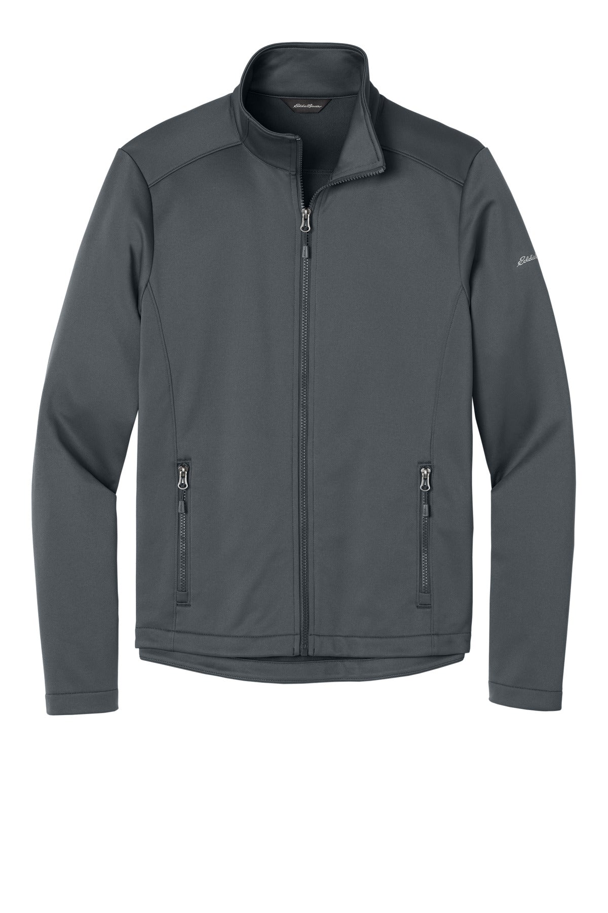 Front View of IronGate Eddie Bauer Smooth Mid Layer Fleece Full-Zip EB2460 plain