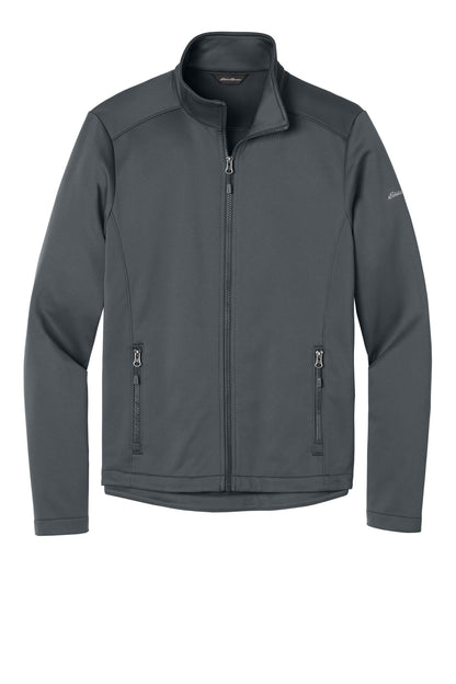 Front View of IronGate Eddie Bauer Smooth Mid Layer Fleece Full-Zip EB2460 plain