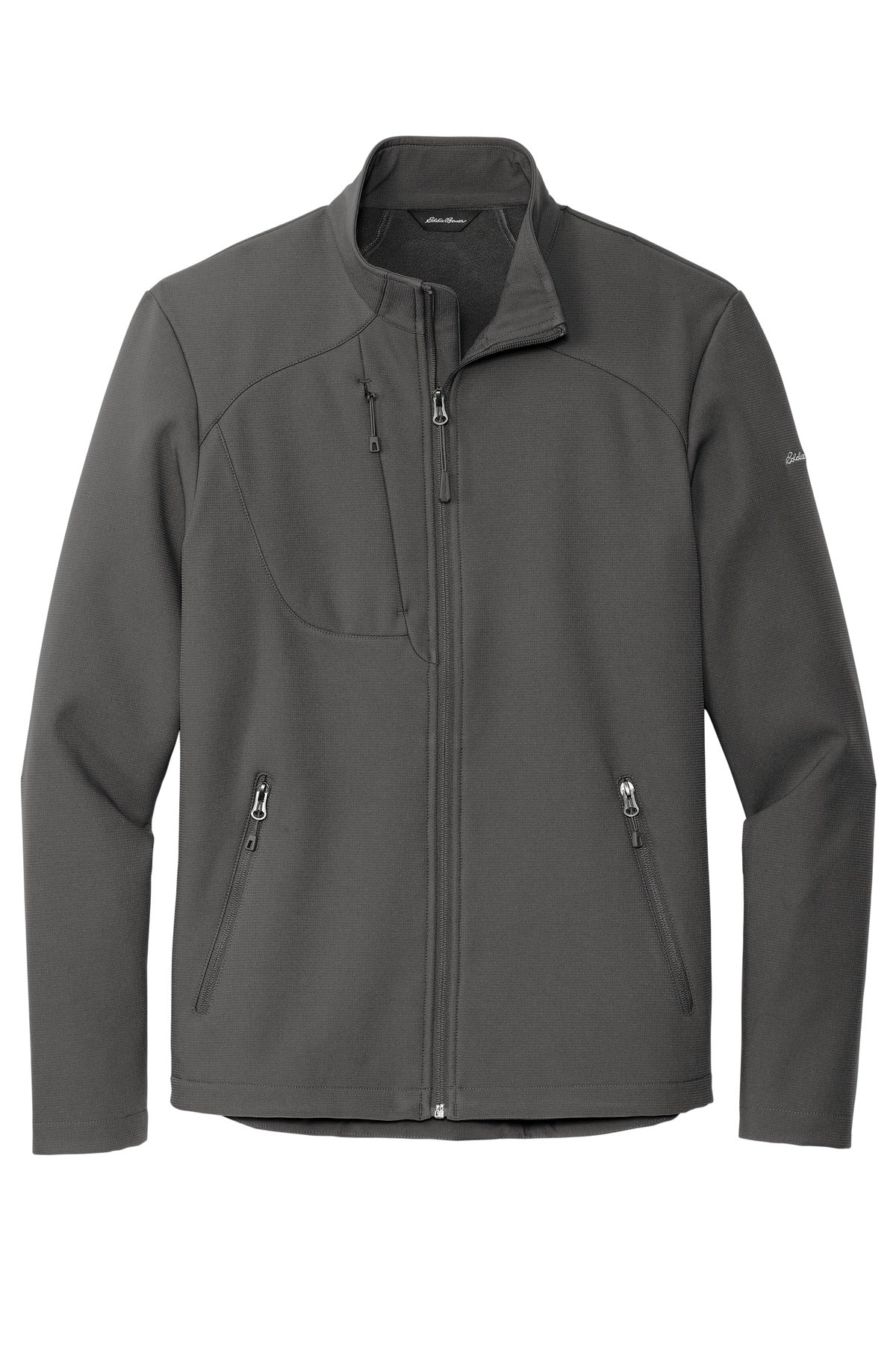 Front View of IronGate Eddie Bauer Stretch Soft Shell Jacket EB544 plain