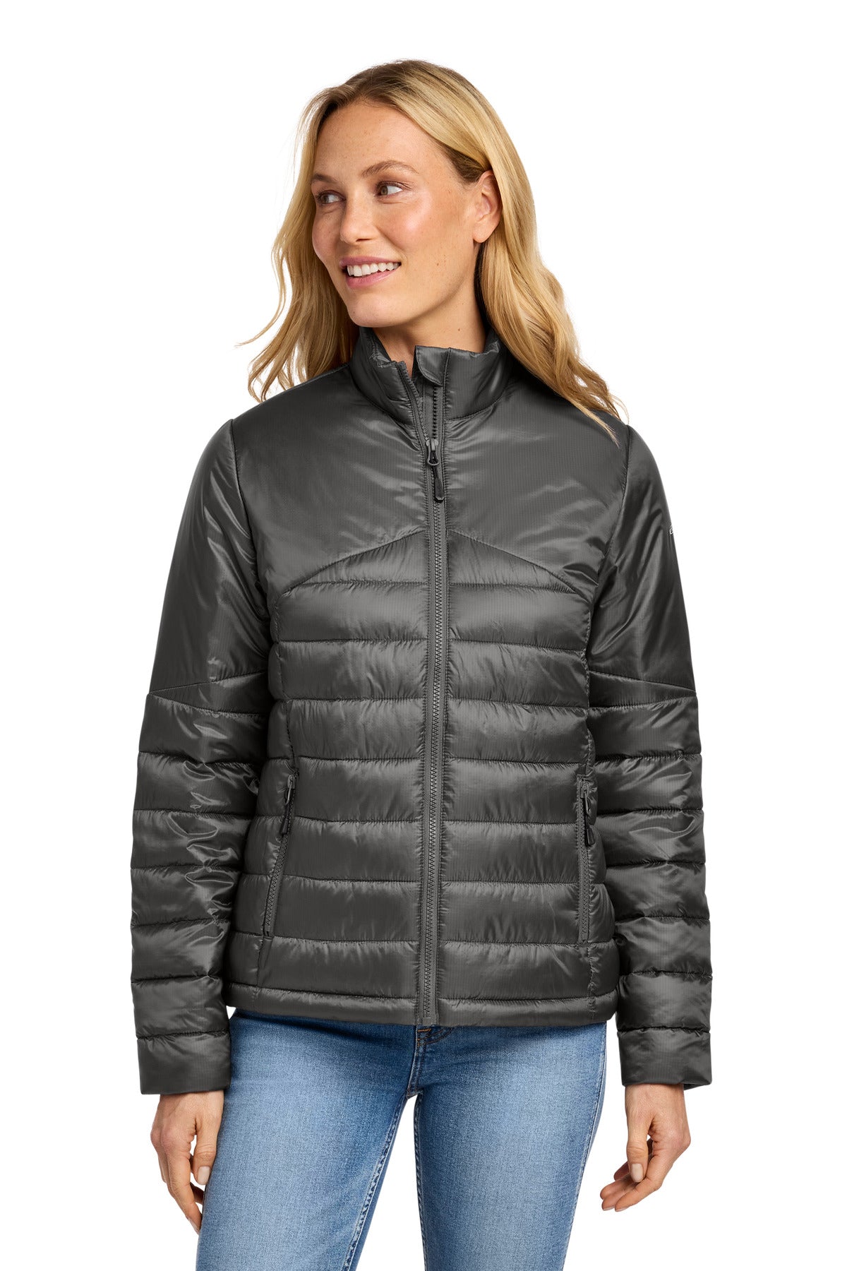 Front View of IronGate Eddie Bauer Women's Quilted Jacket EB511 plain