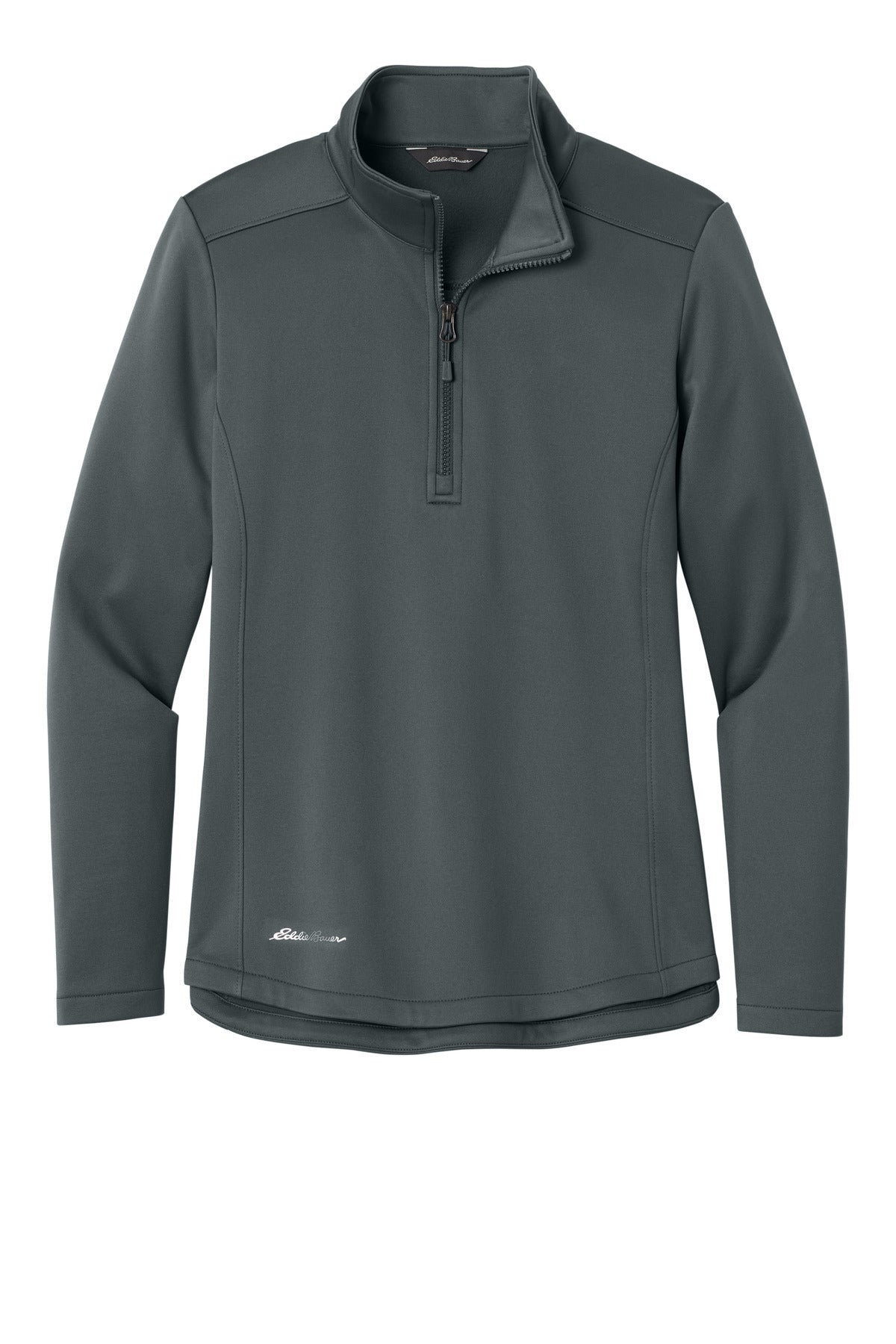 Front View of IronGate Eddie Bauer Women's Smooth Mid Layer Fleece 1/2-Zip EB2370 plain