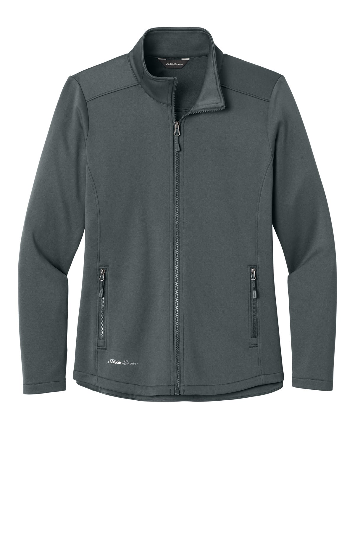 Front View of IronGate Eddie Bauer Women's Smooth Mid Layer Fleece Full-Zip EB2470 plain