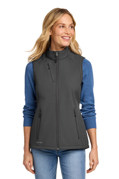 Front View of IronGate Eddie Bauer Women's Stretch Soft Shell Vest EB547 plain