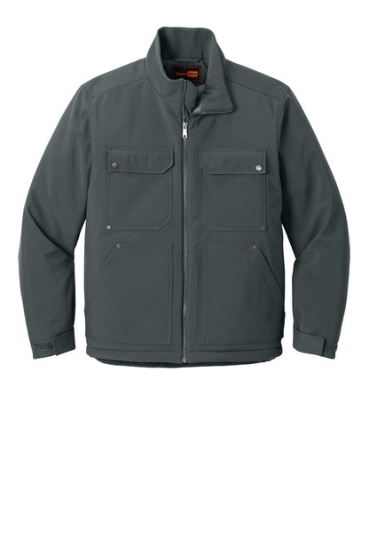 Front View of IronGrey CornerStone Insulated Workwear Soft Shell CSJ75 plain