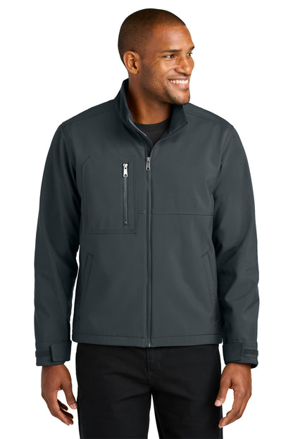 Front View of IronGrey CornerStone Workwear Soft Shell CSJ70 plain