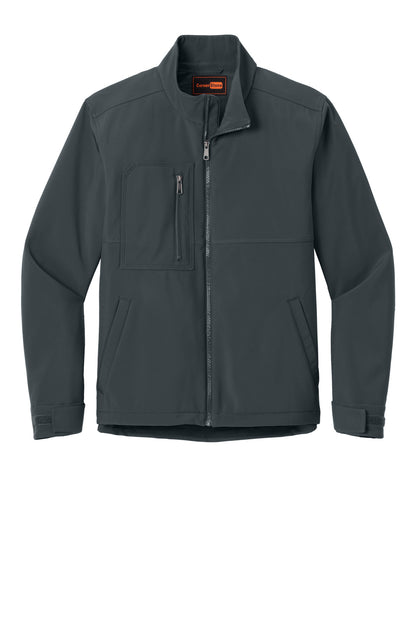 Front View of IronGrey CornerStone Workwear Soft Shell CSJ70 plain
