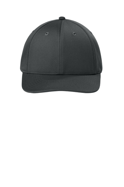 Front View of IronGrey Sport-Tek Impact Mesh Stretch-Tek Adjustable Cap STC71 plain