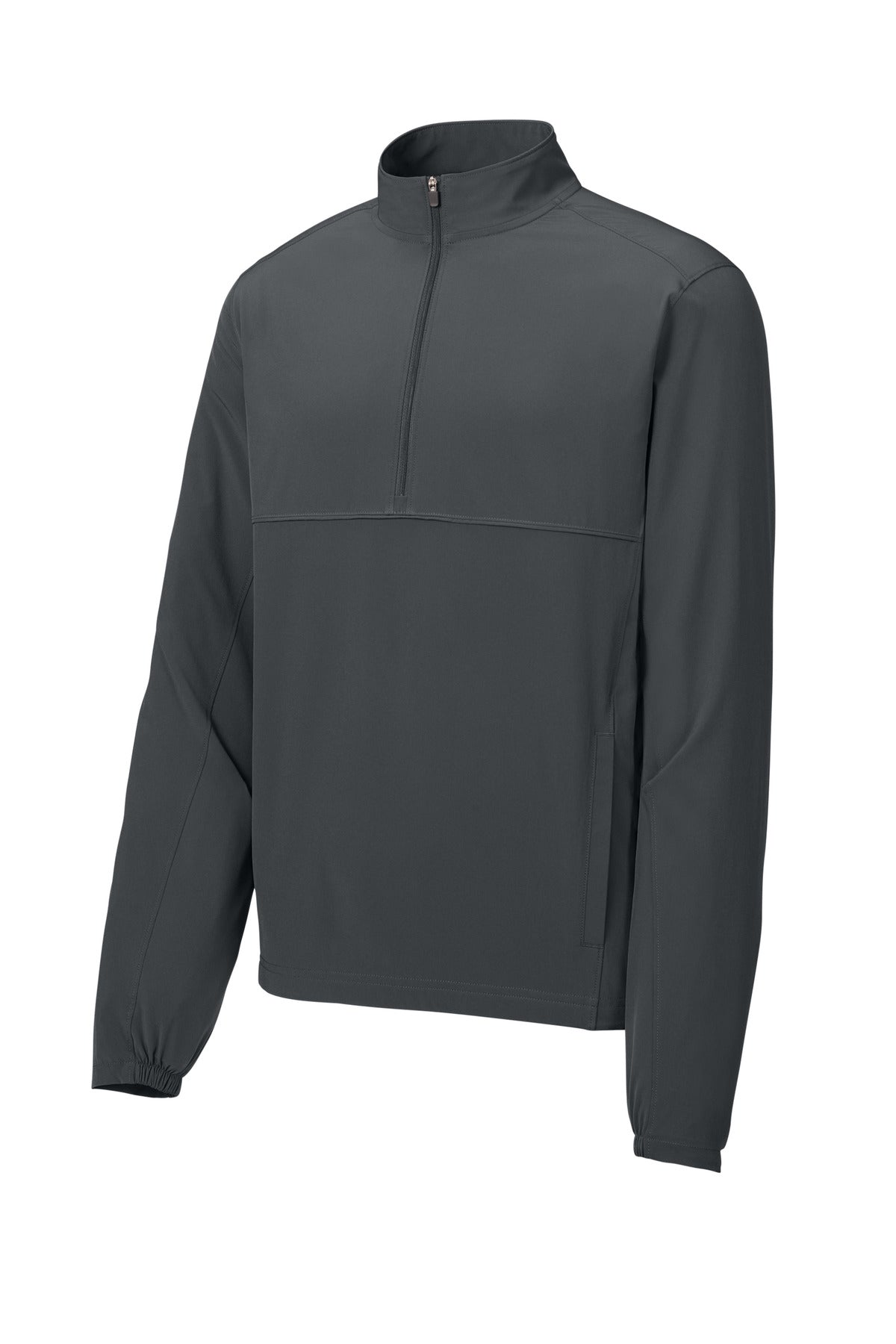 Front View of IronGrey Sport-Tek Repeat 1/2-Zip JST481 plain