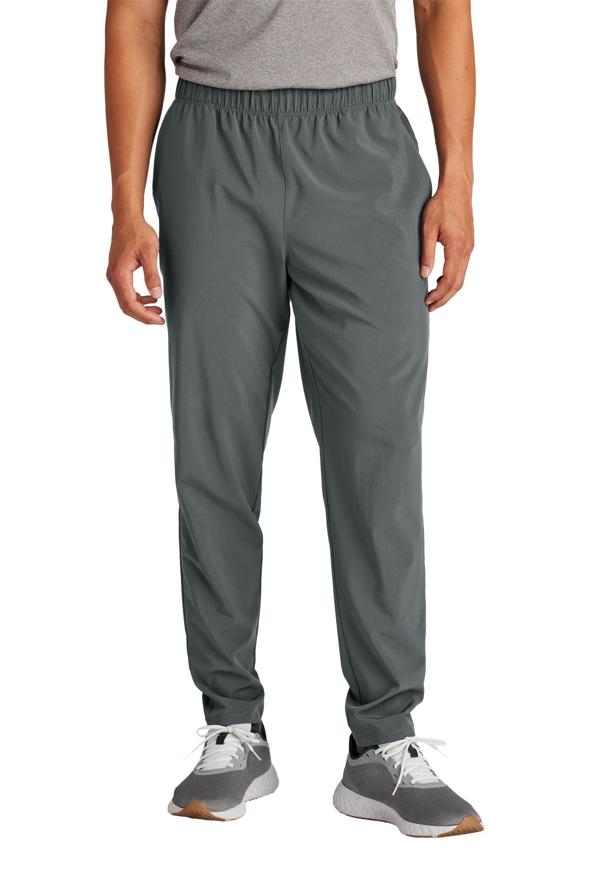 Front View of IronGrey Sport-Tek Repeat Pant PST485 plain