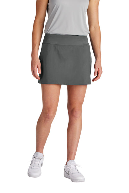 Front View of IronGrey Sport-Tek Women's Repeat Skort LST486 plain