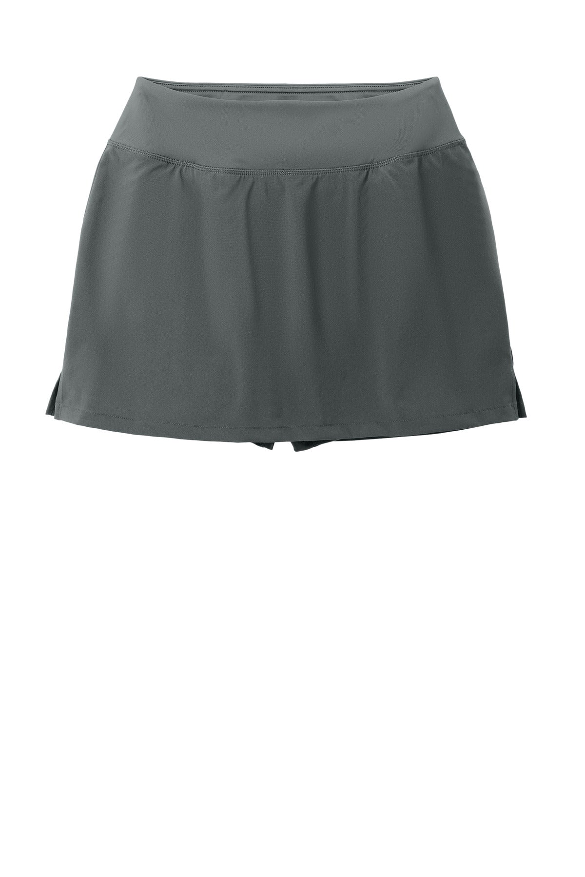 Front View of IronGrey Sport-Tek Women's Repeat Skort LST486 plain
