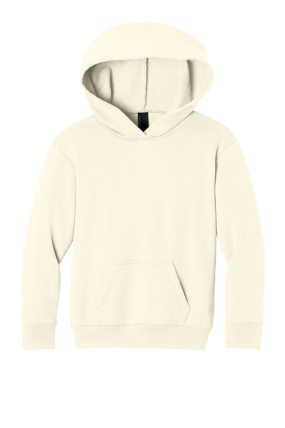 Front View of Ivory Port & Co Youth Easy Fleece Pullover Hooded Sweatshirt PC68YH plain