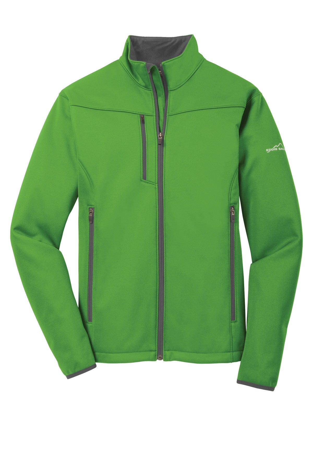 Front View of Ivy Green Eddie Bauer Weather-Resist Soft Shell Jacket. EB538 plain