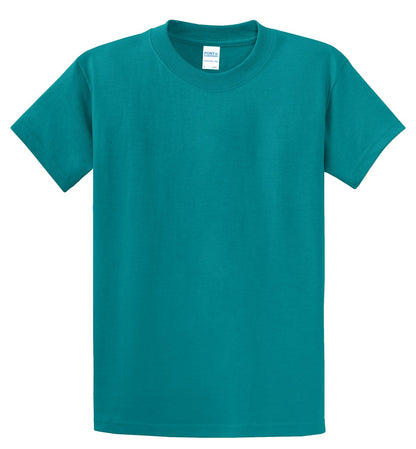 Front View of Jade Green Port & Co Essential Tee. PC61 plain