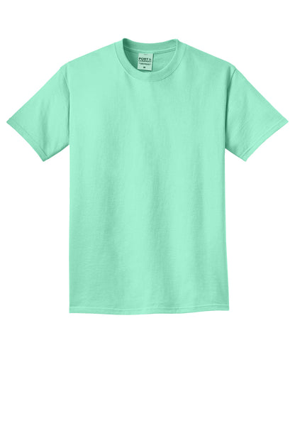 Front View of Jadeite Port & Co Beach Wash Garment-Dyed Tee. PC099 plain