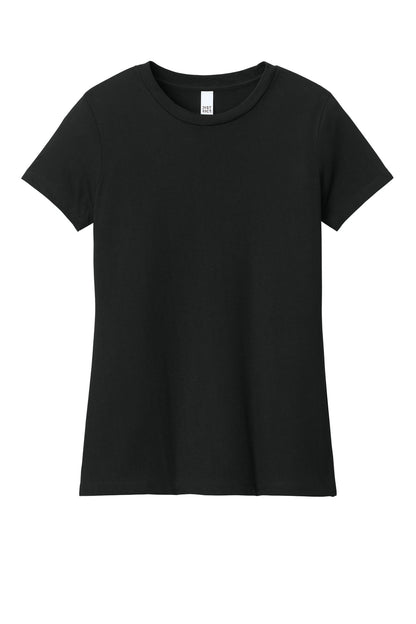 Front View of JetBlack District Women's Perfect Weight CVC Tee DT188 plain