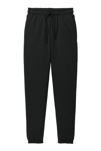 Front View of JetBlack Port & Co Core Fleece Sweatpant PC78SP plain