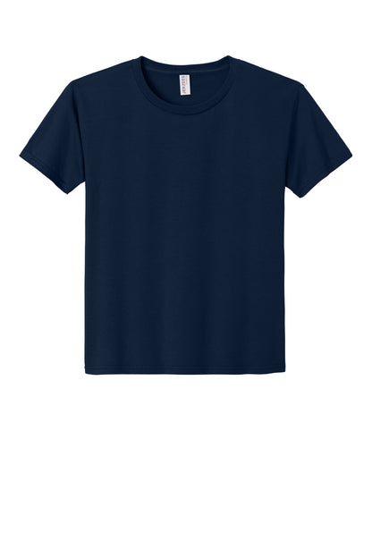 Front View of JNavy Jerzees Classics Youth Cotton T-Shirt 363Y plain