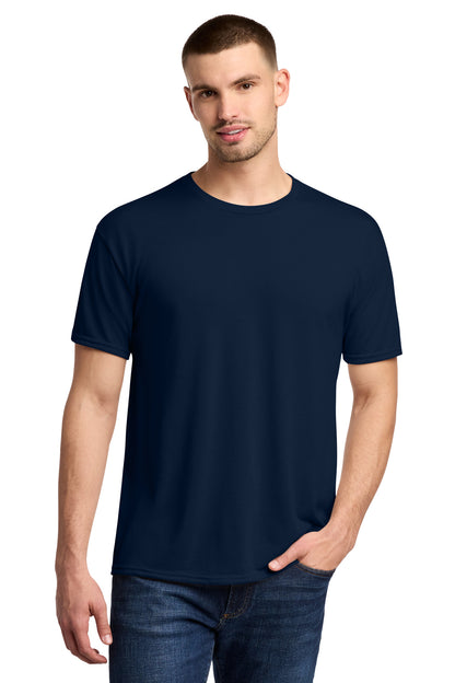 Front View of JNavy Jerzees Dri-Power 100% Polyester T-Shirt. 21M plain