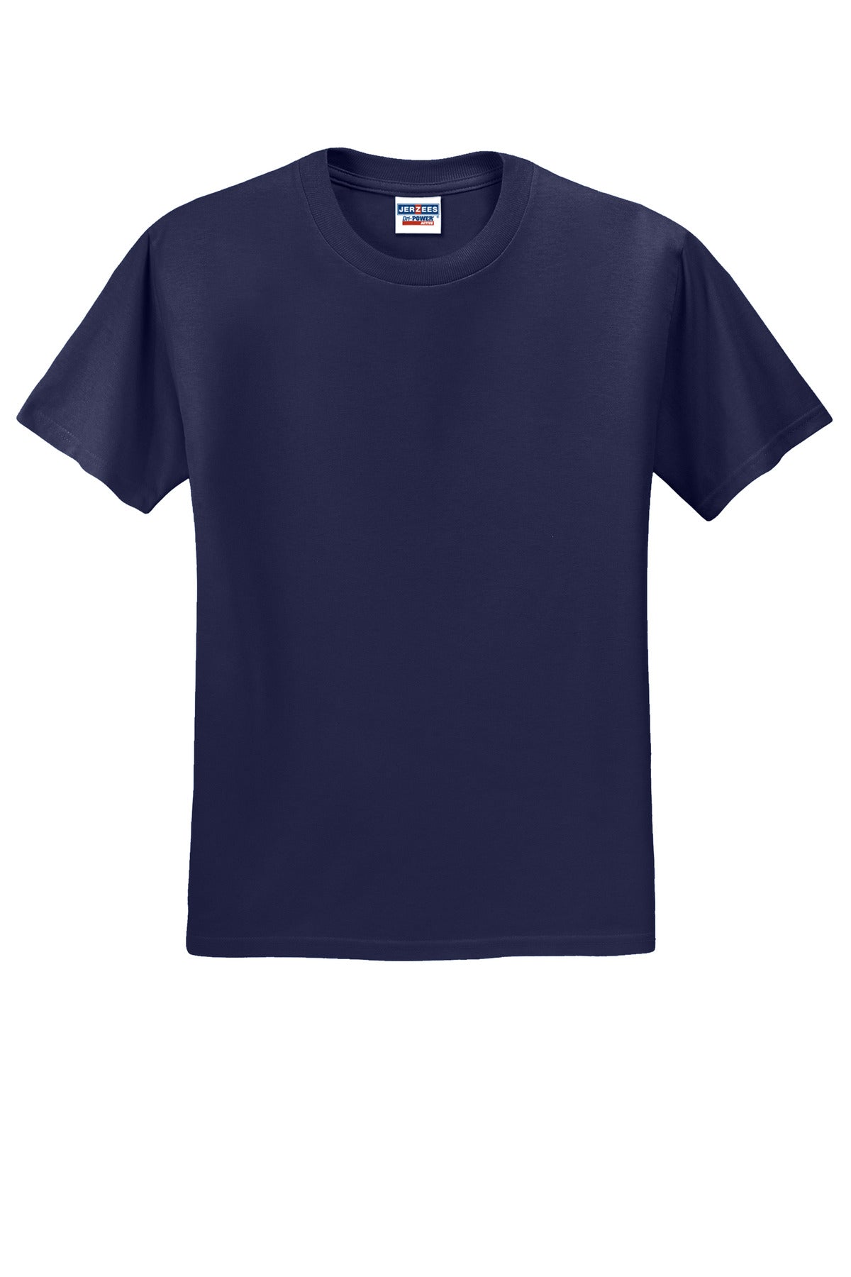Front View of JNavy Jerzees - Dri-Power 50/50 Cotton/Poly T-Shirt. 29M plain