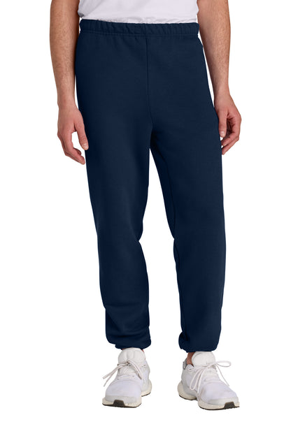 Front View of JNavy Jerzees - NuBlend Sweatpant. 973M plain