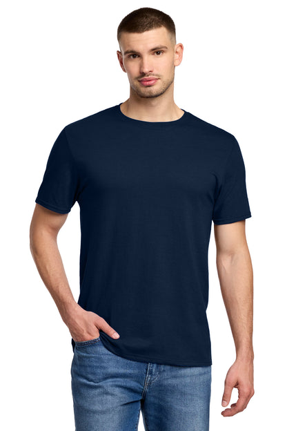 Front View of JNavy Jerzees Premium Blend Ring Spun T-Shirt 560M plain