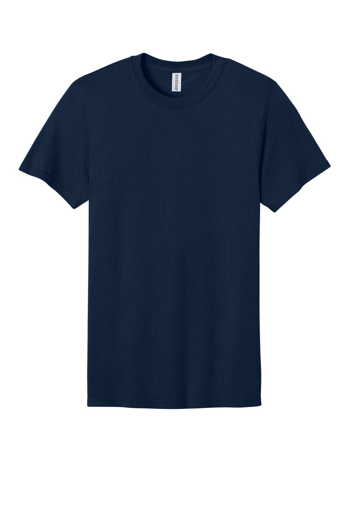 Front View of JNavy Jerzees Premium Blend Ring Spun T-Shirt 560M plain