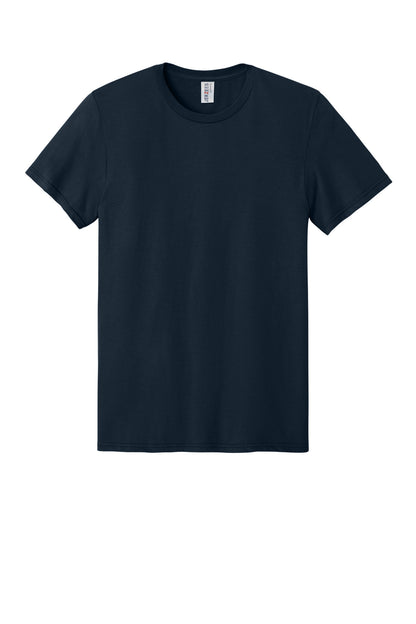 Front View of JNavy Jerzees Ultimate Unisex Ring Spun T-Shirt IC46M plain