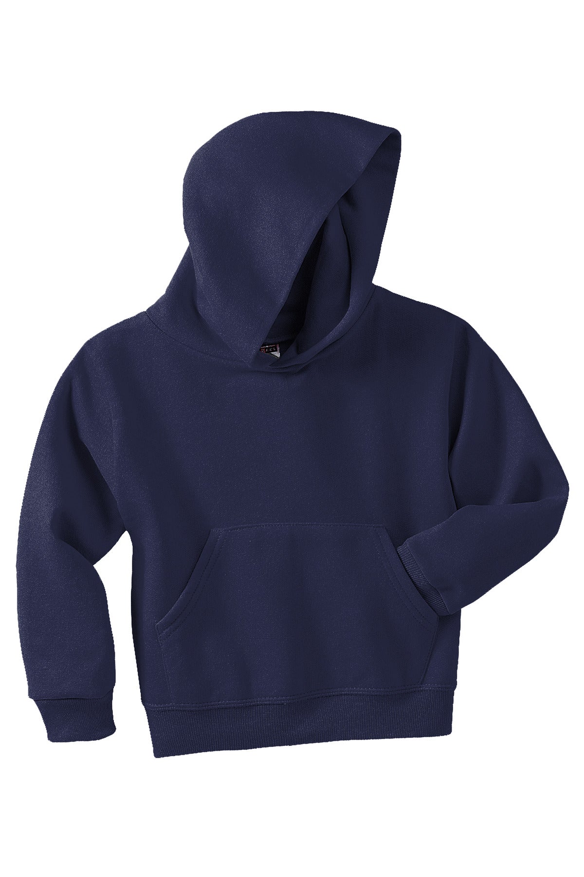 Front View of JNavy Jerzees - Youth NuBlend Pullover Hooded Sweatshirt. 996Y plain