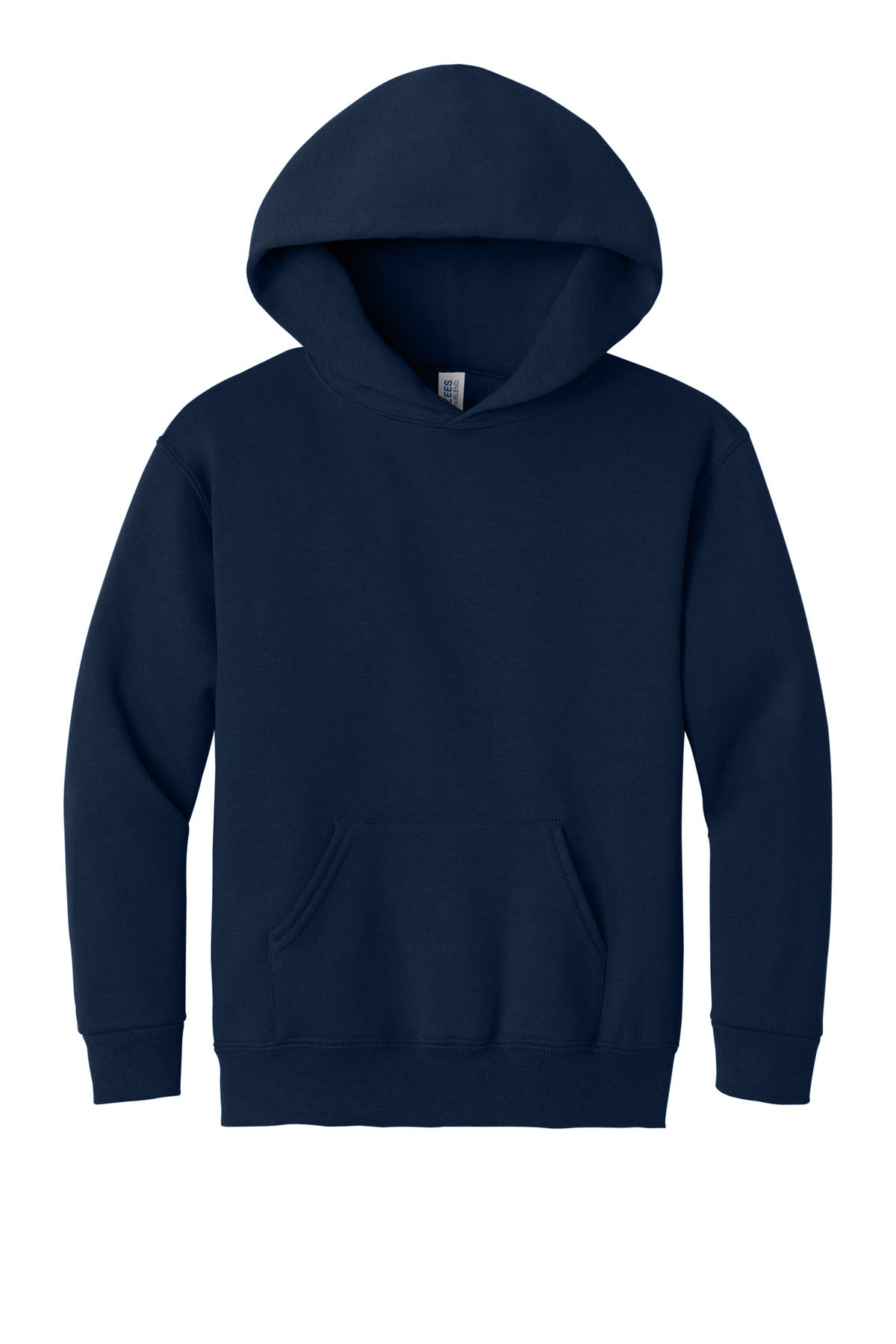 Front View of JNavy Jerzees - Youth NuBlend Pullover Hooded Sweatshirt. 996Y plain