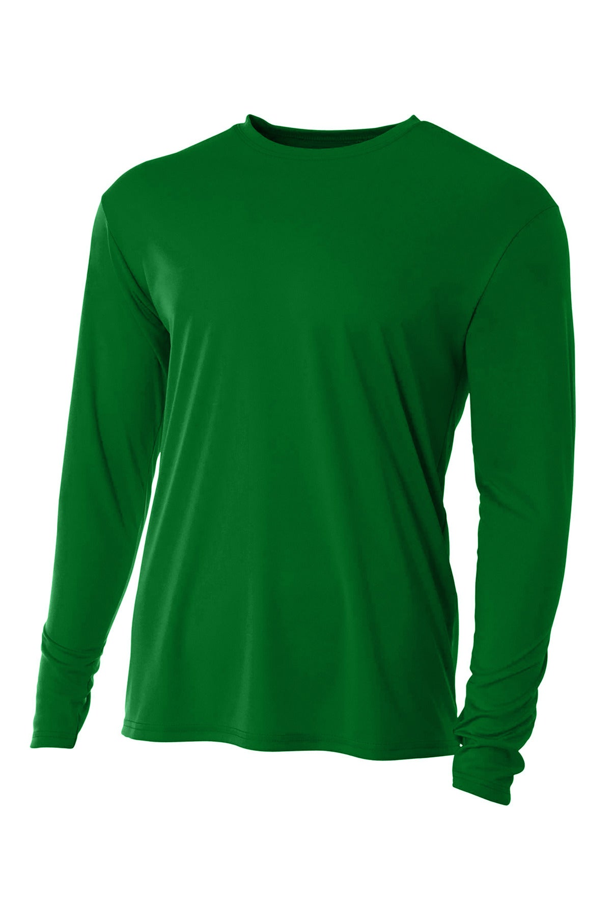 Front View of Kelly A4 Cooling Performance Long Sleeve Tee A4N3165 plain