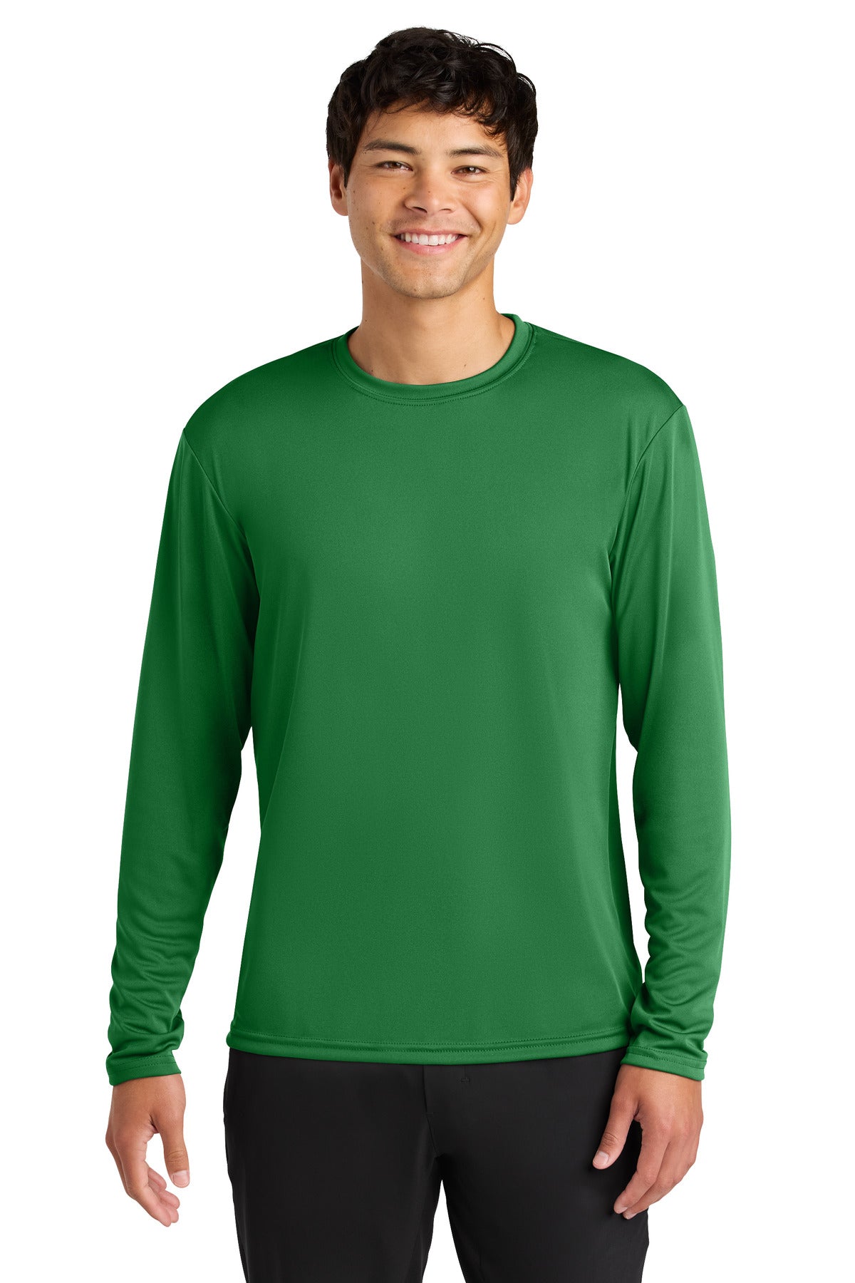 Front View of Kelly A4 Cooling Performance Long Sleeve Tee A4N3165 plain