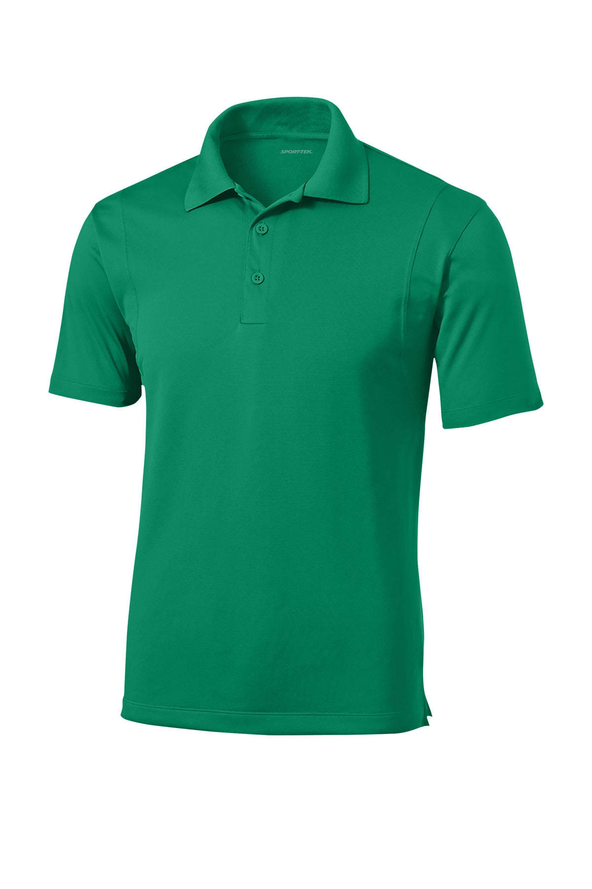 Front View of Kelly Green Sport-Tek Micropique Sport-Wick Polo. ST650 plain