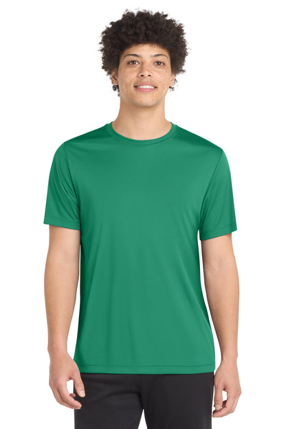 Front View of Kelly Green Sport-Tek Posi-UV Pro Tee. ST420 plain