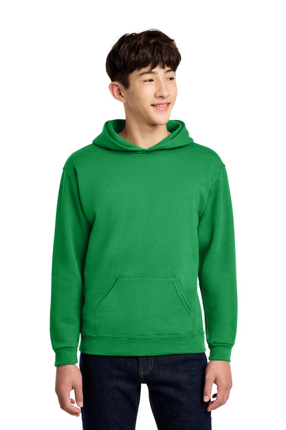 Front View of Kelly Jerzees - Youth NuBlend Pullover Hooded Sweatshirt. 996Y plain