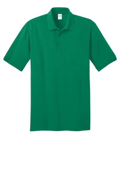 Front View of Kelly Port & Co Core Blend Jersey Knit Polo. KP55 plain