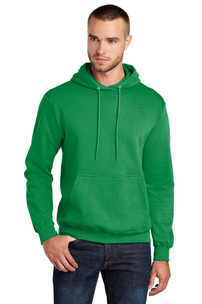 Front View of Kelly Port & Co Core Fleece Pullover Hooded Sweatshirt. PC78H plain