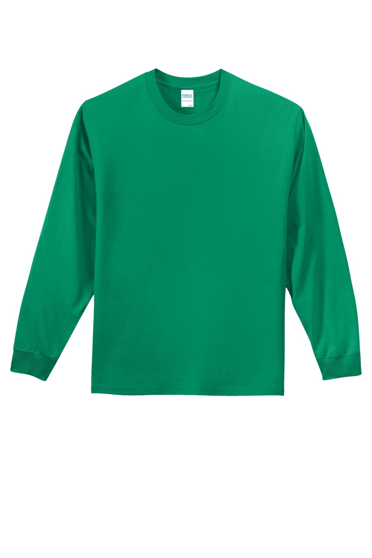Front View of Kelly Port & Co Long Sleeve Essential Tee. PC61LS plain