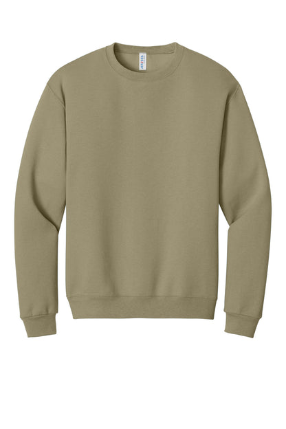 Front View of Khaki Jerzees - NuBlend Crewneck Sweatshirt. 562M plain