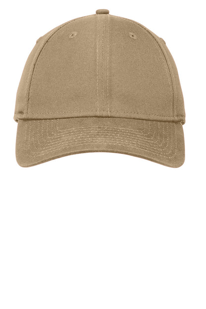 Front View of Khaki New Era - Adjustable Structured Cap. NE200 plain