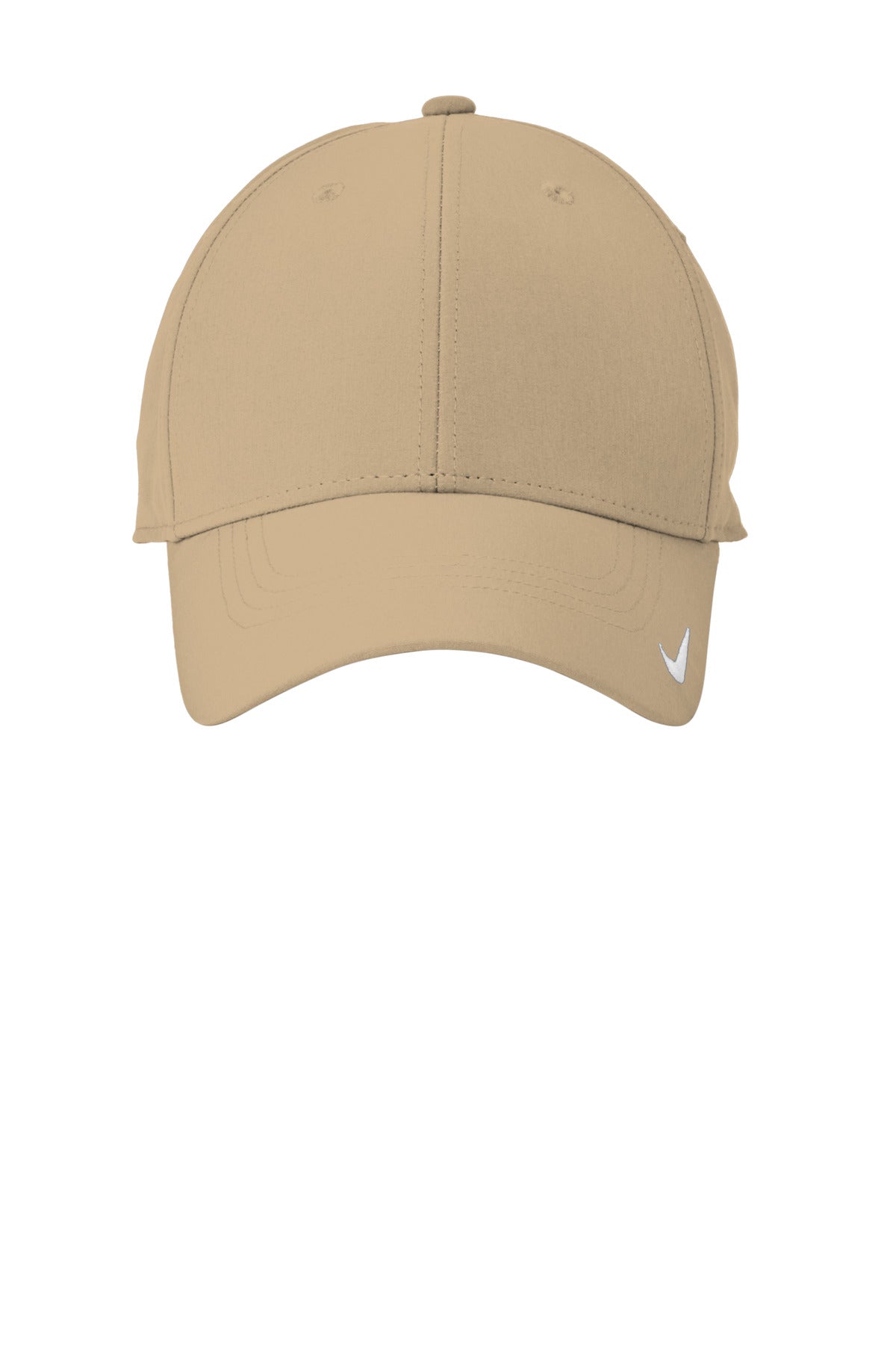 Front View of Khaki Nike Dri-FIT Legacy Cap NKFB6447 plain