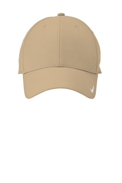Front View of Khaki Nike Dri-FIT Legacy Cap NKFB6447 plain