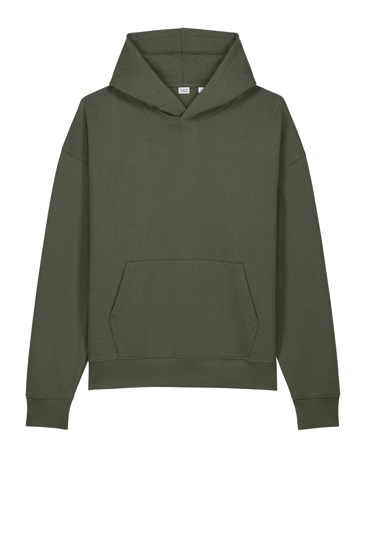 Front View of KhakiGreen Stanley/Stella Unisex Chaser Hooded Sweatshirt SXU038 plain