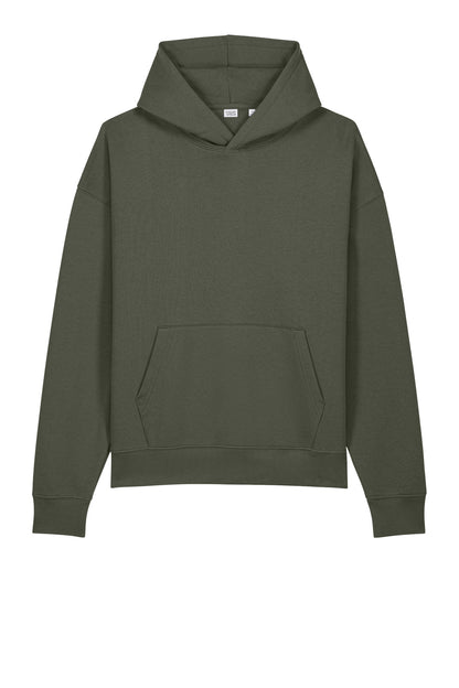 Front View of KhakiGreen Stanley/Stella Unisex Chaser Hooded Sweatshirt SXU038 plain