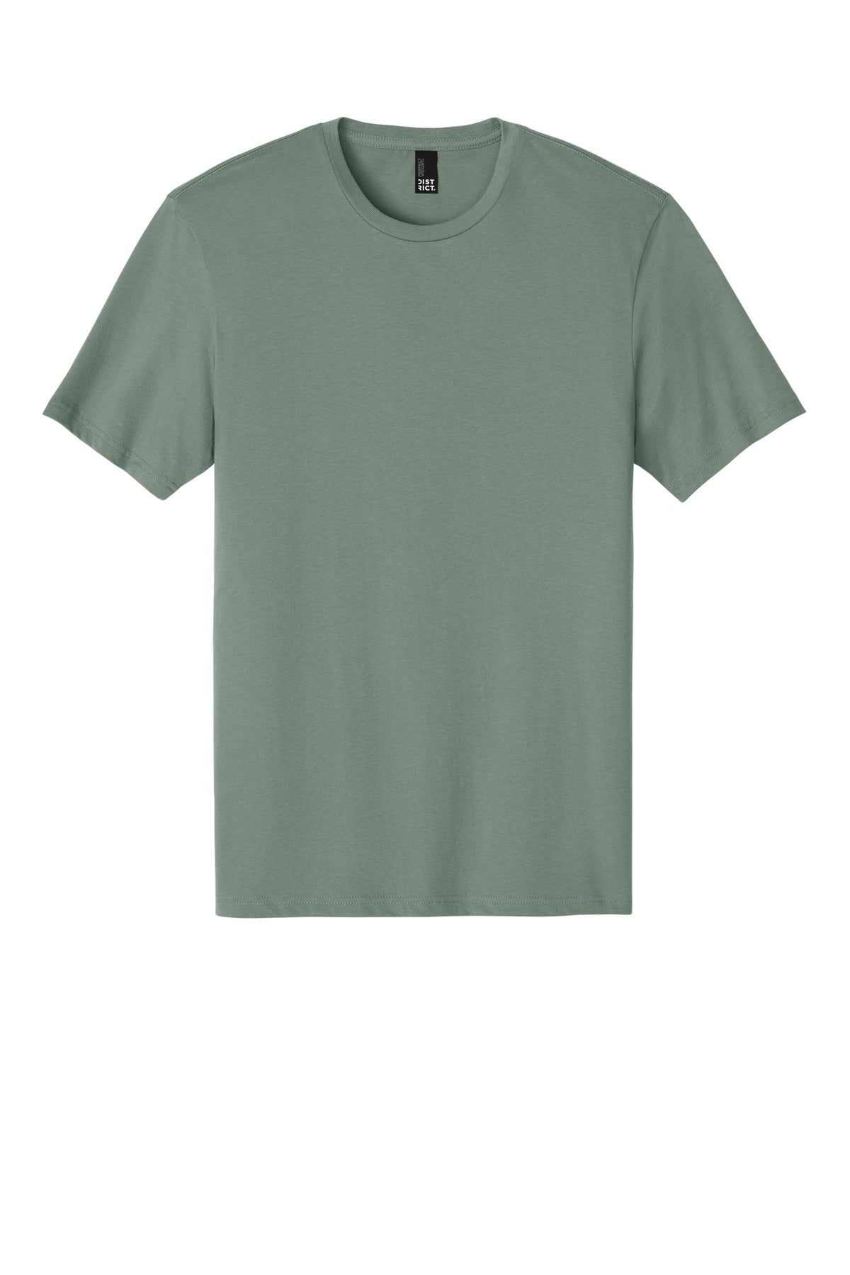 Front View of LaurelGrn District Perfect Weight Tee. DT104 plain